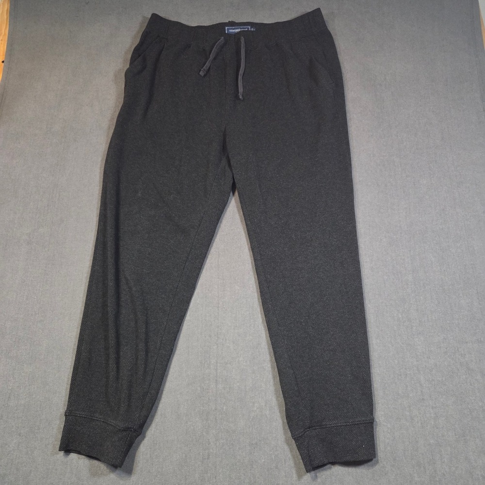 Vineyard Vines Joggers Mens Large Charcoal Gray Textured Drawstring Sweatpants